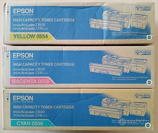 Toner Originali EPSON 0554 / 0555 / 0556