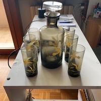 Set di bicchieri con brocca da Liquore Vintage.