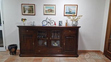 Madia e credenza con tavolo e sei sedie 