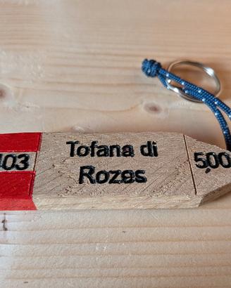 Portachiavi artigianale sentiero Tofana di Rozes