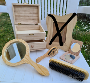 Oggetti in legno per decoupage