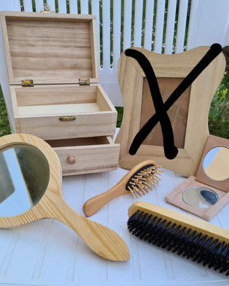 Oggetti in legno per decoupage