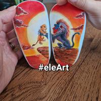 scarpine neonato Re Leone ,dipinte a mano(nuove)