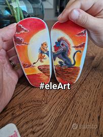 scarpine neonato Re Leone ,dipinte a mano(nuove)