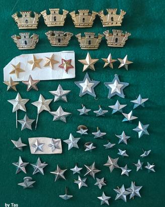 Stellette e Corone turrite gradi Esercito Italiano
