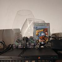 Playstation 2 con cavi alimentatore e Gioco