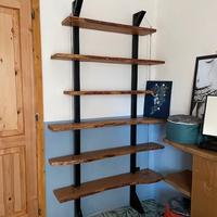 Mobile libreria legno e ferro in stile industriale