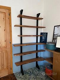 Mobile libreria legno e ferro in stile industriale