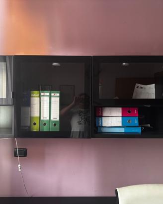 SCRIVANIA NUOVA LED+ CASSETTIERA+POLTRONA ECOPELLE