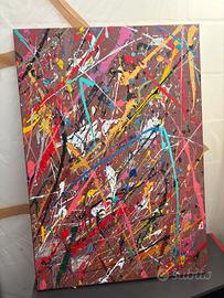 Quadro astratto dipinto a mano