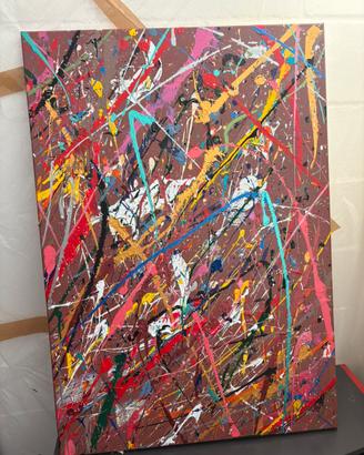 Quadro astratto dipinto a mano