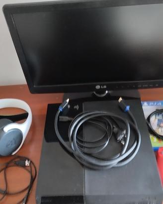 Kit completo PS4 con monitor e cuffie