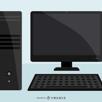 desktop, monitor, sedia gaming 