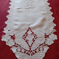 antico runner intaglio e ricamo a mano su lino co 