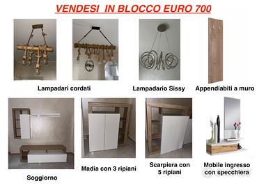 Arredamento completo soggiorno + lampadari /blocco