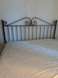 Letto ferro vattuto e rete mateimoniale