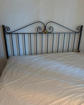 Letto ferro vattuto e rete mateimoniale