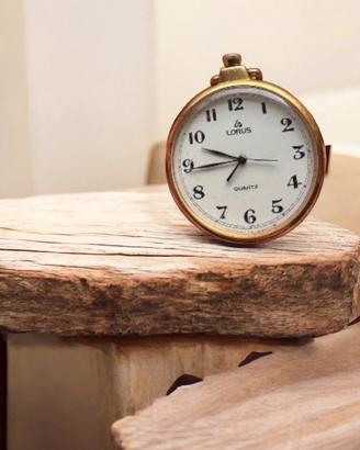 Orologio da tasca Lorus vintage – quarzo – dorato