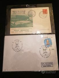 CARTOLINA RARA CALCIO ITALIA ARGENTINA 1954 DESCRI