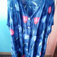 Vestito donna a fiori taglia 60 a mezze maniche