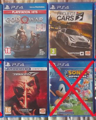 Fifa 19- God Of War- Project Cars 3- Tekken 7 PS4