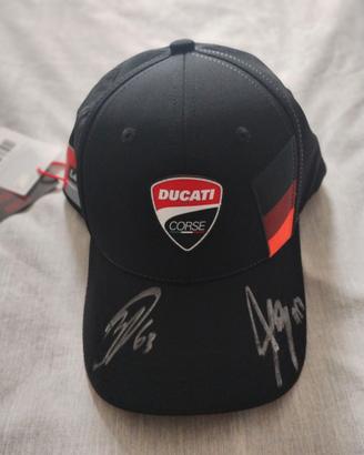 Cappellino nuovo autografato da Marquez e Bagnaia