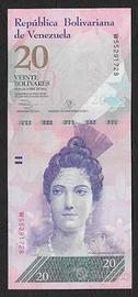 Venezuela - banconota non circolata FdS UNC da 20 
