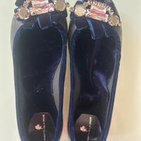 Ballerina in gomma grigia con pietre n 39