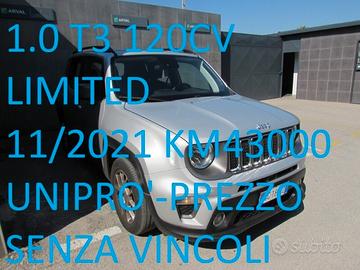 Jeep Renegade 1.0 T3 120CV LIMITED•PREZZO SENZA VI