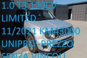 Jeep Renegade 1.0 T3 120CV LIMITED•PREZZO SENZA VI