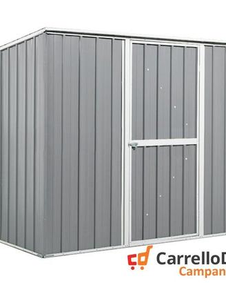 Casetta box giardino Acciaio 260x185 grigio chiaro