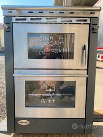 STUFA-CUCINA LEGNA a PIROLISI C/FORNO SG60 da6,5kw
