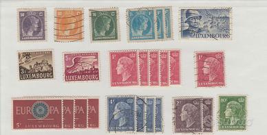 36 Francobolli Lussemburgo 1944/1968 in busta