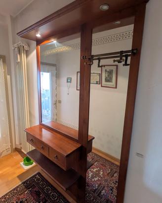 mobile da entrata con specchio e appendiabiti 