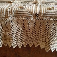 Copriletto cotone lavorato a mano mai usato