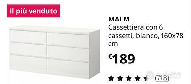 Cassettiera malm marrone