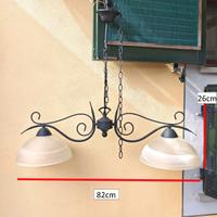 Lampadario bilanciere nero 2 lampade