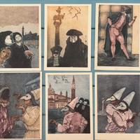 6 cartoline Carnevale di Venezia Vintage
