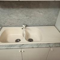 Cucina lineare bianco lucido
