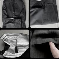 Abito vestito completo in lana elegante nero nuovo