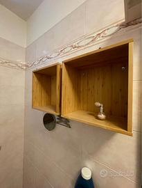 coppia pensili bagno legno