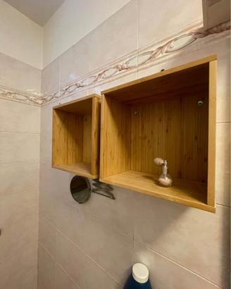 coppia pensili bagno legno