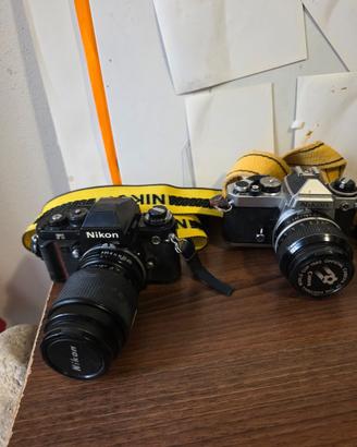 Fotocamere Reflex pellicola Nikon F3 e Nikon FE