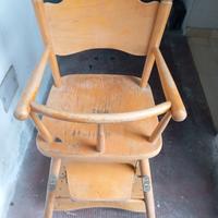 seggiolone legno vintage