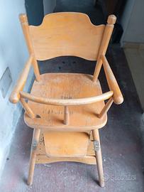 seggiolone legno vintage