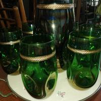 Bicchieri e caraffa vetro di Murano