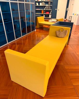 Panca/Divano design AKKA 3 posti Nahu – skay ocra