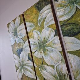 Quadro Trittico fiori