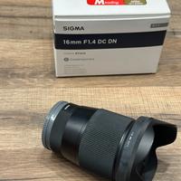 Sigma 16mm f1.4 sony e-mount