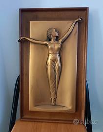 Scultura a rilievo in bronzo Ottaviani Giuliano 
